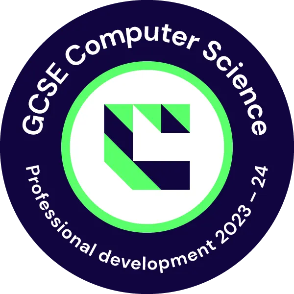 Accreditation badge for: " GCSE Computer Science - Professional Development 2023-2024"